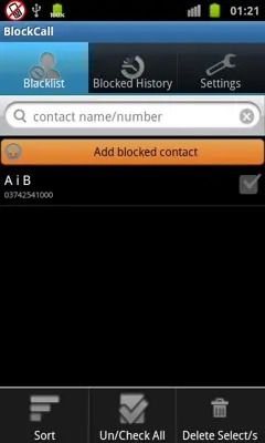 Call Blocker+ android App screenshot 5